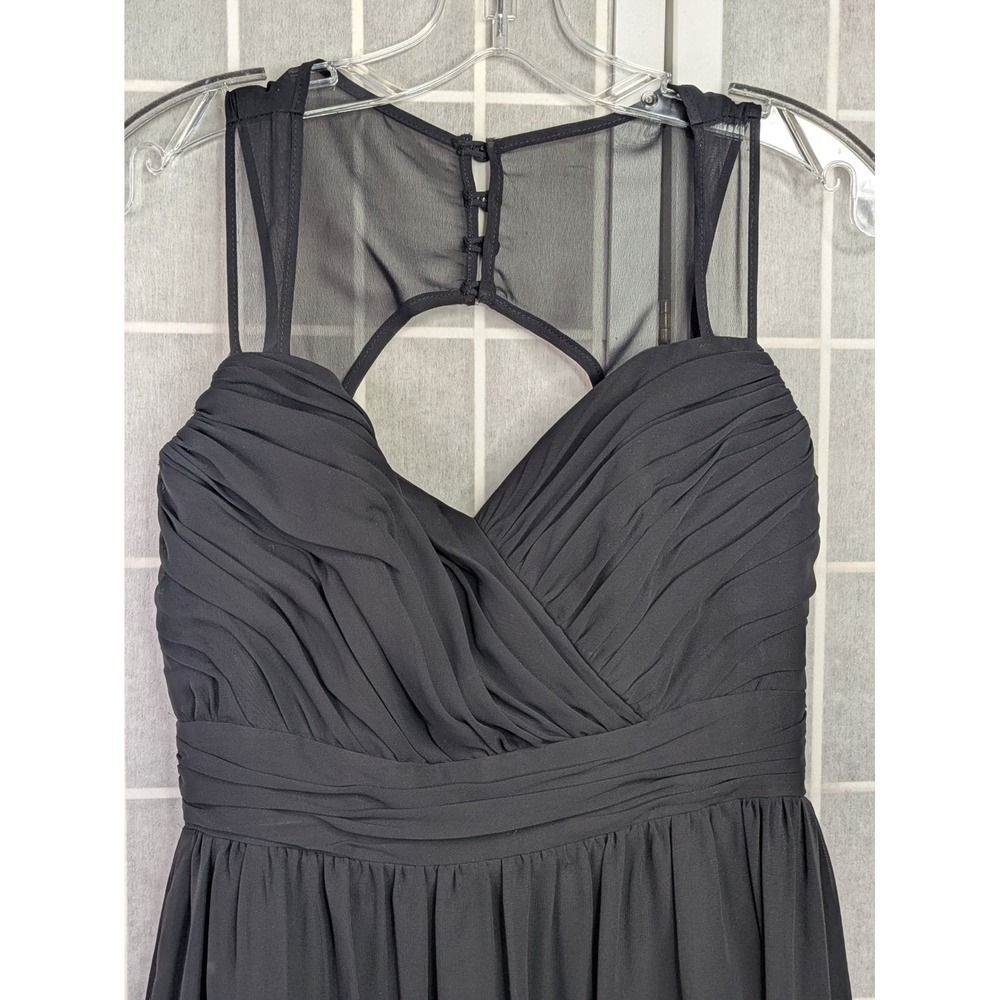 Alfred Angelo Women's Maxi Dress UK 11 US 6 Black Zipper‎ Buttons Wedding Classy - Picture 2 of 9
